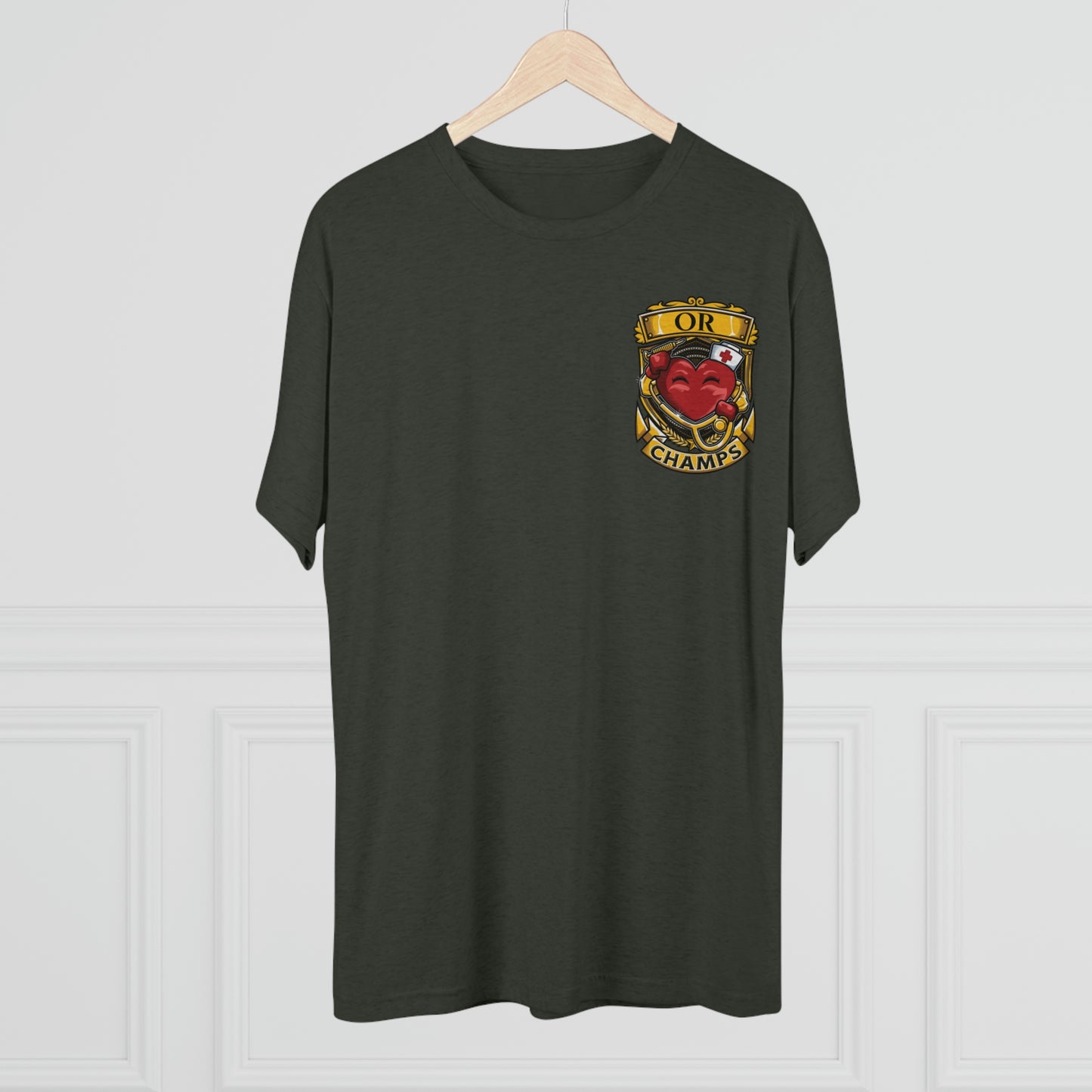 OR CHAMPS (Small Logo) - PREMIUM SOFT - Unisex Tri-Blend Crew Tee (Next Level 6010)