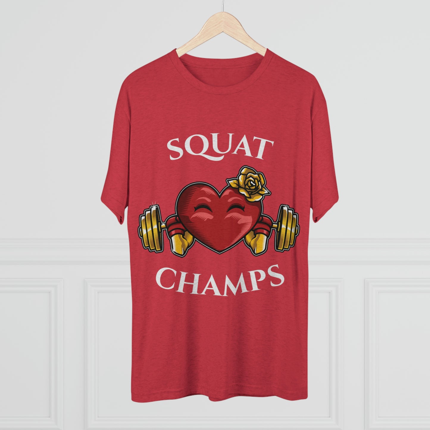 SQUAT CHAMPS - PREMIUM SOFT - Unisex Tri-Blend Crew Tee (Next Level 6010)