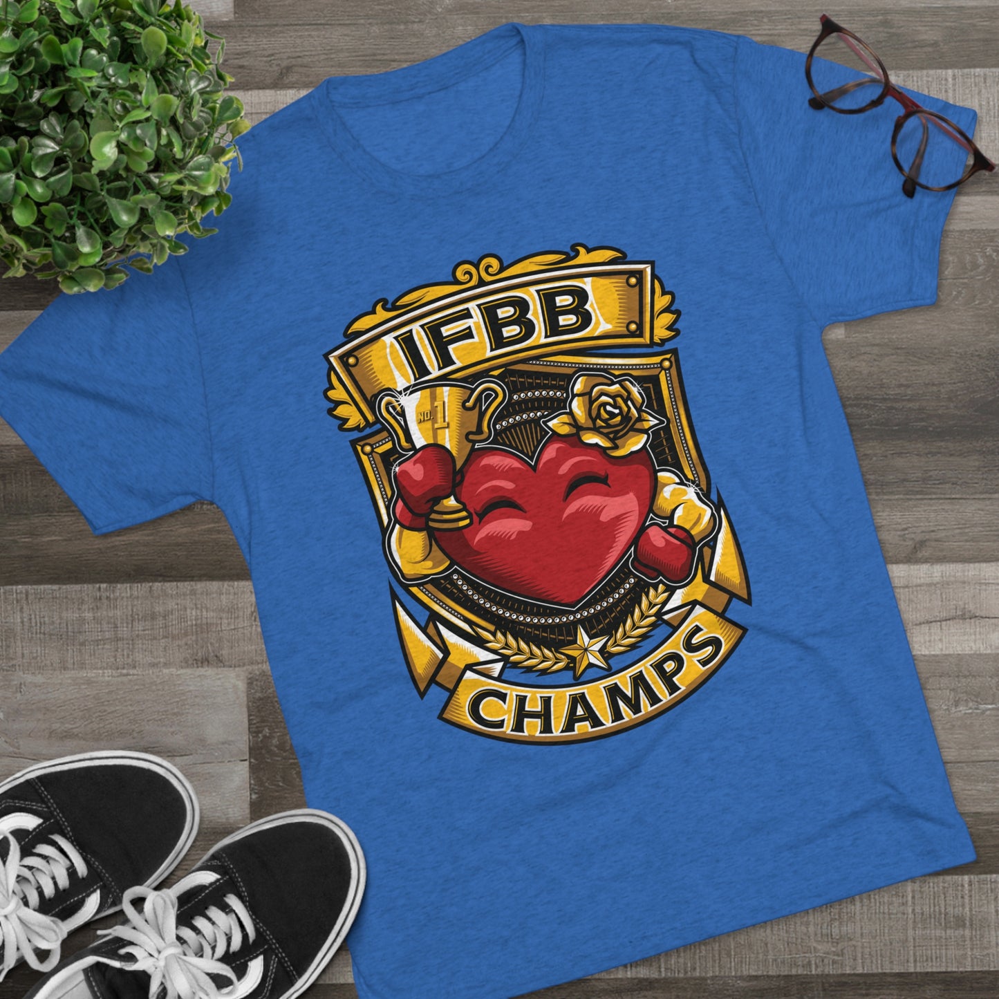 IFBB CHAMPS - PREMIUM SOFT - Unisex Tri-Blend Crew Tee (Next Level 6010)