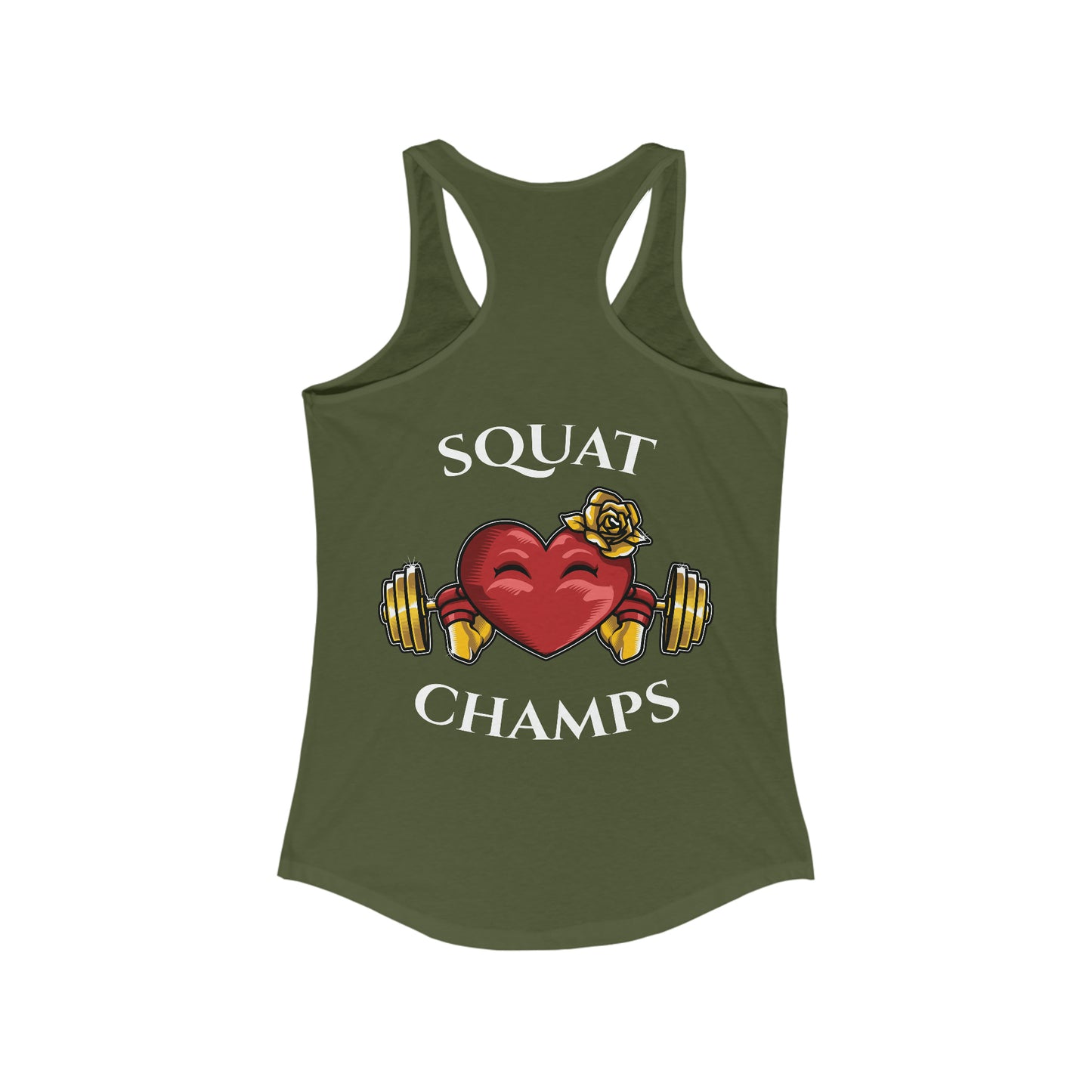 SQUAT CHAMPS (Back design) - Women's Ideal Racerback Tank