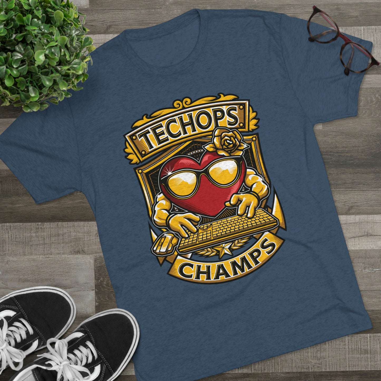 TECHOPS CHAMPS - PREMIUM SOFT - Unisex Tri-Blend Crew Tee (Next Level 6010)