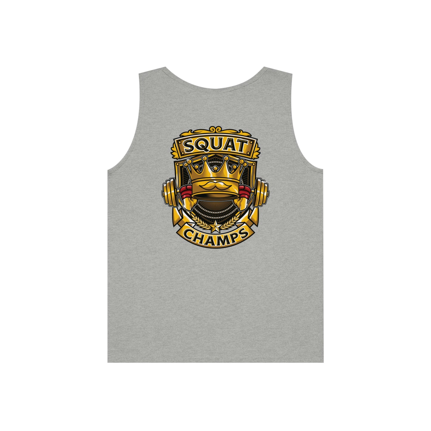 SQUAT CHAMPS (Back Design) - Unisex Heavy Cotton Tank Top