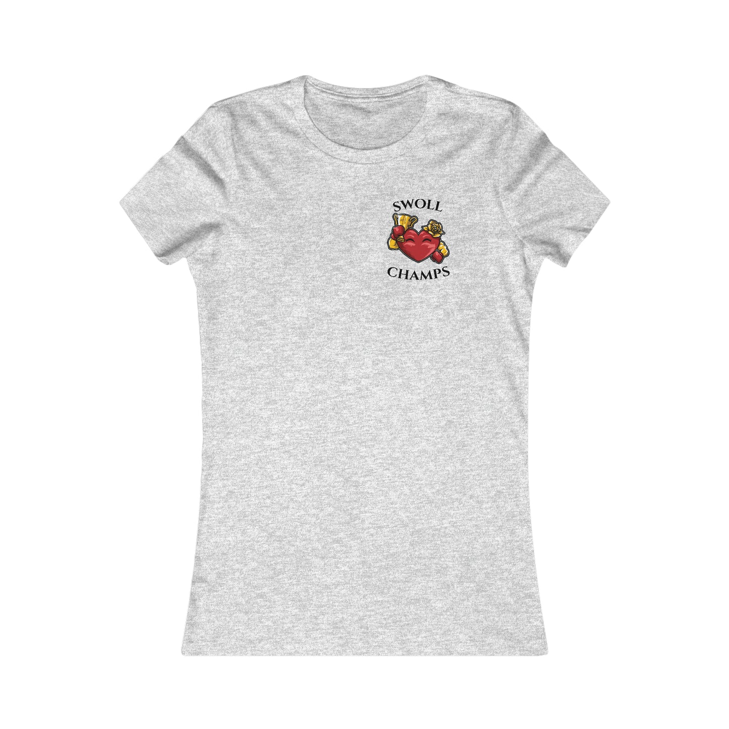 SWOLL CHAMPS! (Small Front Logo) - Women's Favorite Tee (Bella+Canvas)