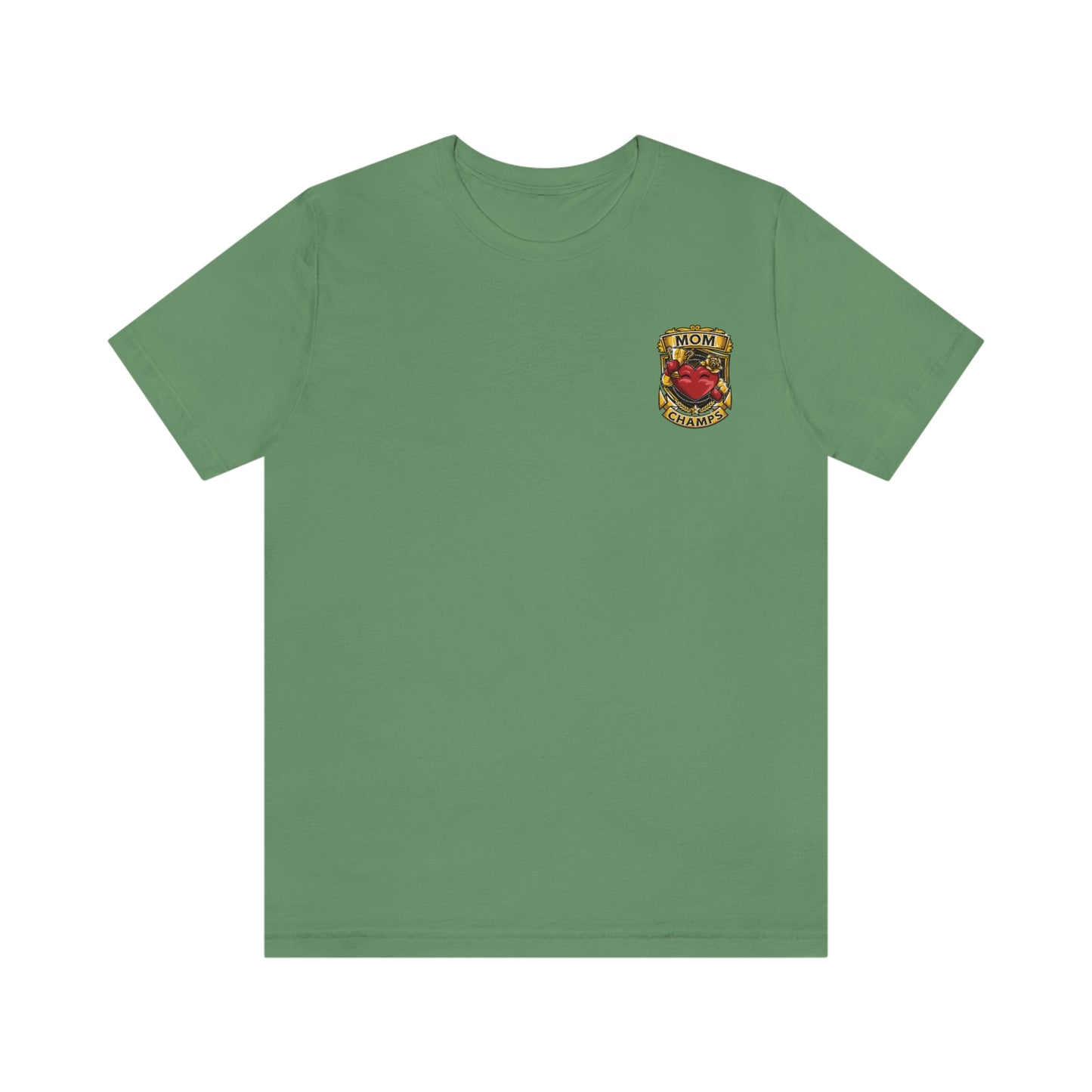 Mom Champs! (Small Front Logo) - Unisex Jersey Short Sleeve Tee - (Bella+Canva)