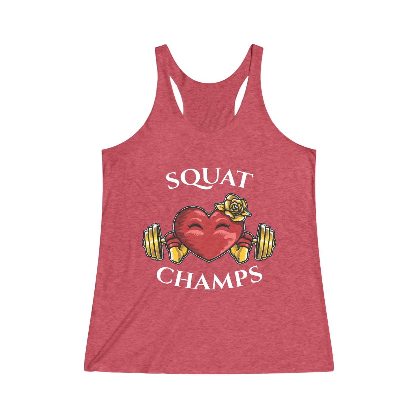SQUAT CHAMPS - Women's Tri-Blend Racerback Tank
