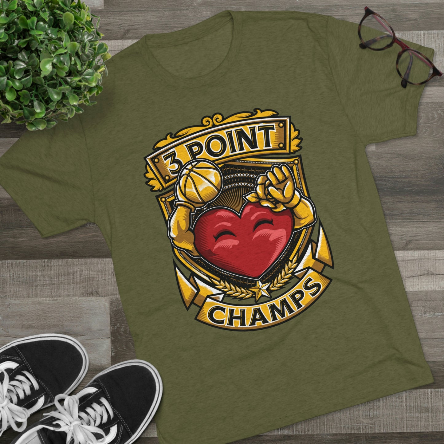 3 POINT CHAMPS - PREMIUM SOFT - Unisex Tri-Blend Crew Tee (Next Level 6010)