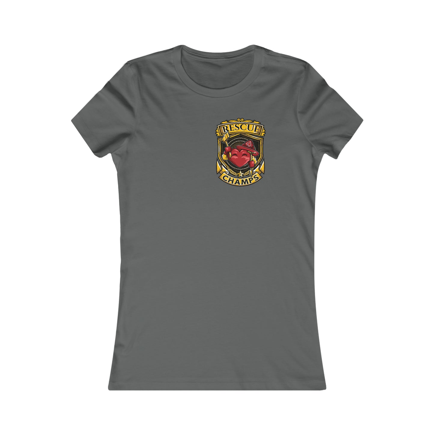 RESCUE CHAMPS! (Small Front Logo) - Women's Favorite Tee (Bella+Canvas)