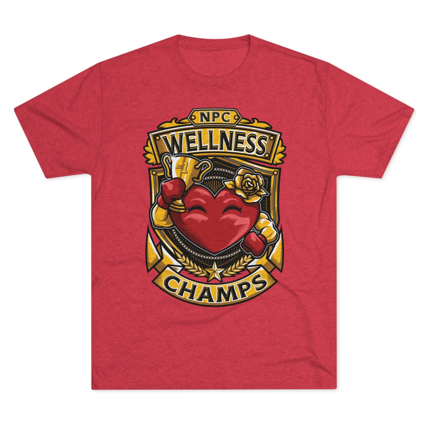 NPC WELLNESS CHAMPS - PREMIUM SOFT - Unisex Tri-Blend Crew Tee (Next Level 6010)