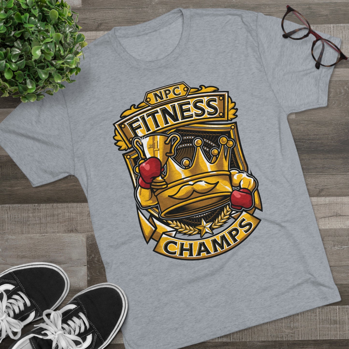 NPC FITNESS CHAMPS - PREMIUM SOFT - Unisex Tri-Blend Crew Tee (Next Level 6010)