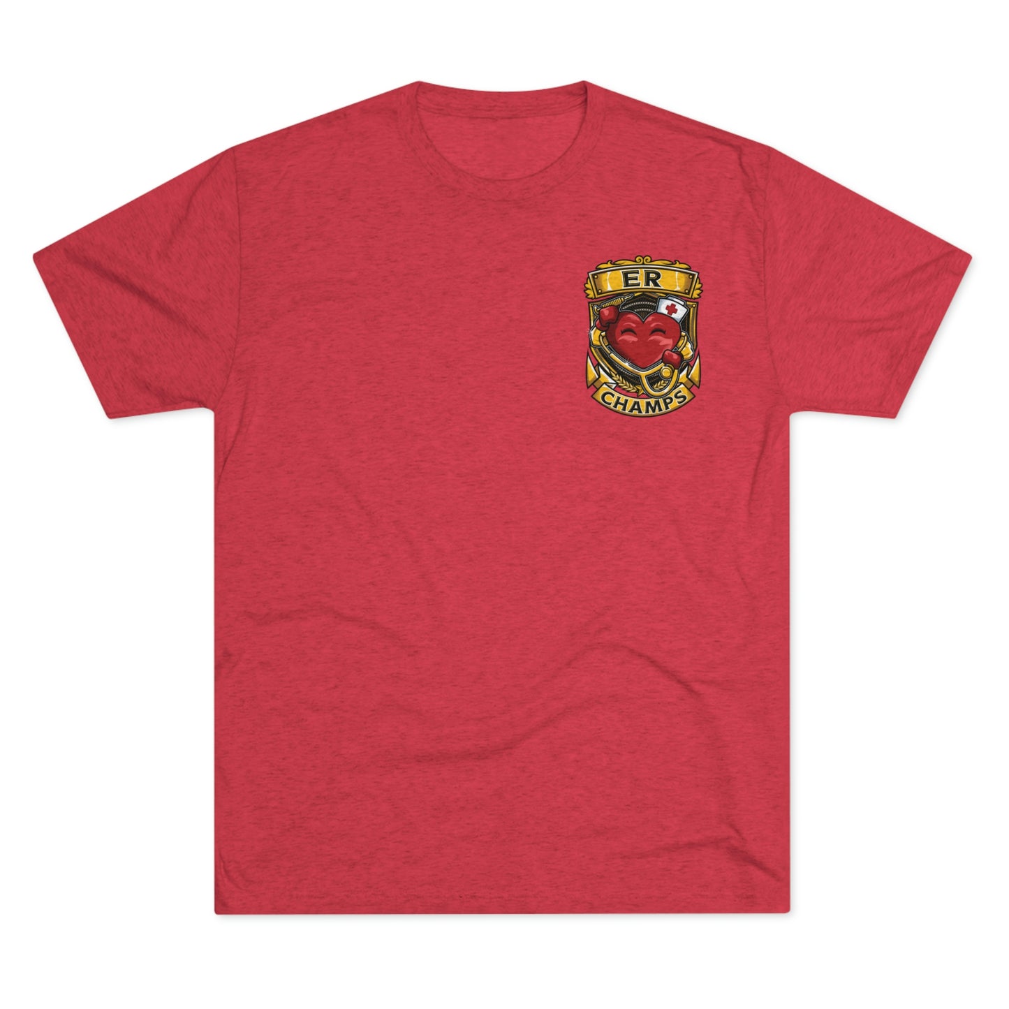 ER CHAMPS (Small Logo) - PREMIUM SOFT - Unisex Tri-Blend Crew Tee (Next Level 6010)