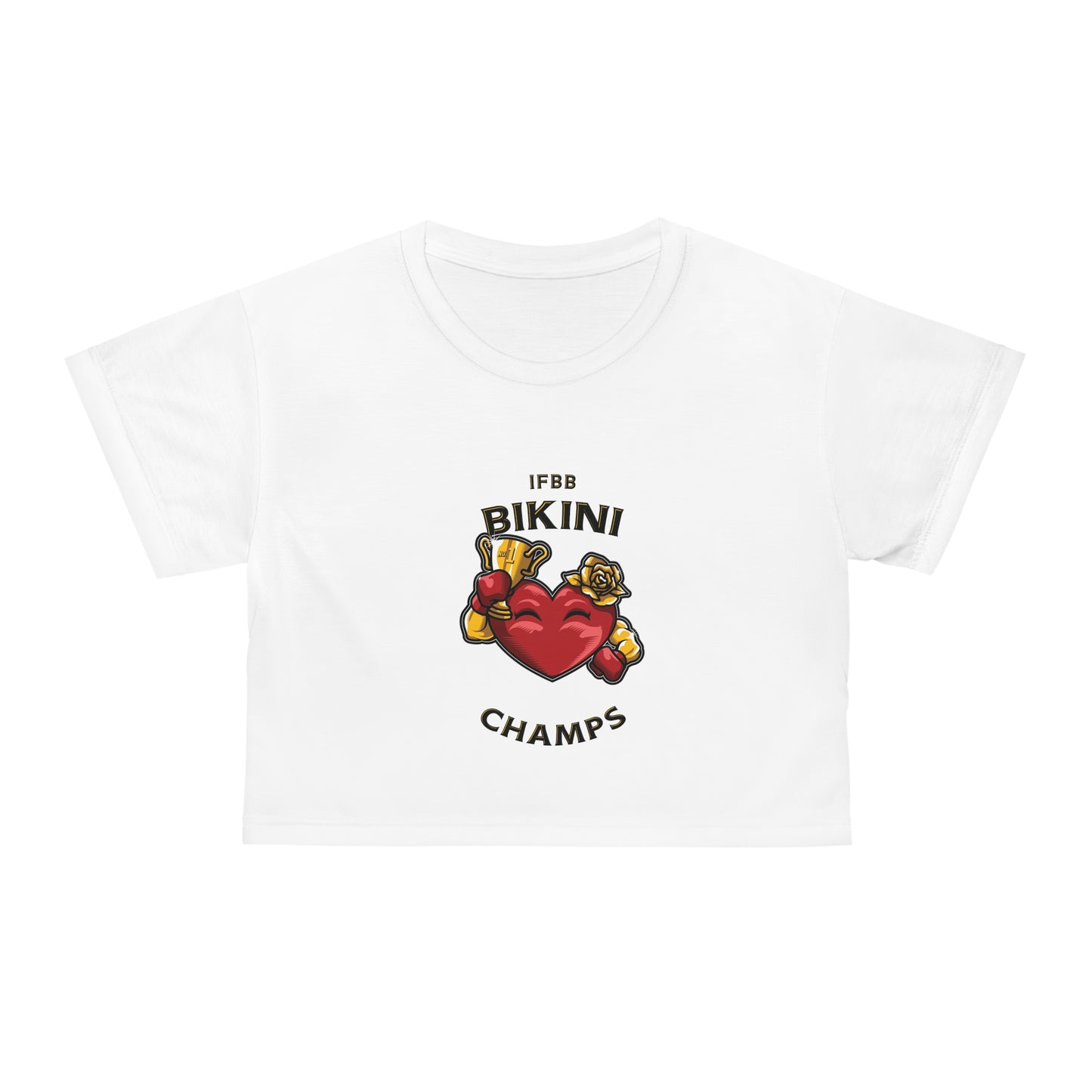 IFBB BIKINI CHAMPS (White) - Crop Tee (AOP)