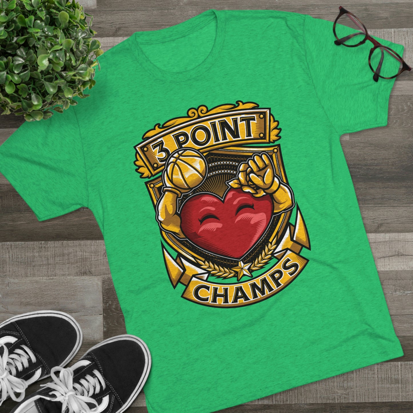 3 POINT CHAMPS - PREMIUM SOFT - Unisex Tri-Blend Crew Tee (Next Level 6010)