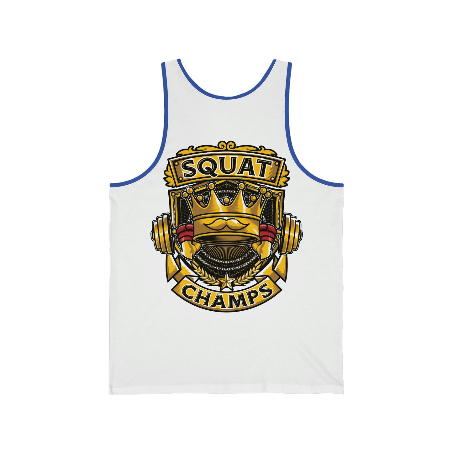 SQUAT CHAMPS (Back Design) - Unisex Jersey Tank