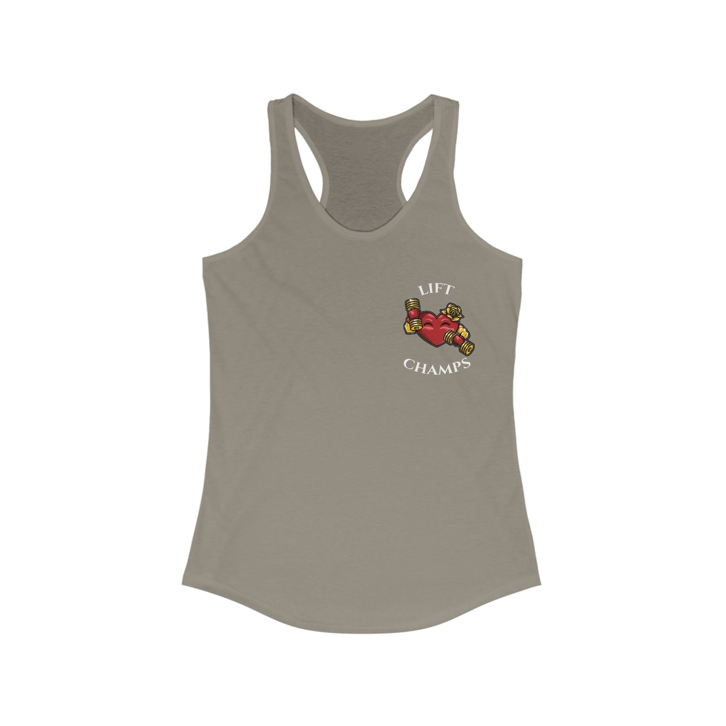 LIFT CHAMPS (Small Logo) - Women's Ideal Racerback Tank