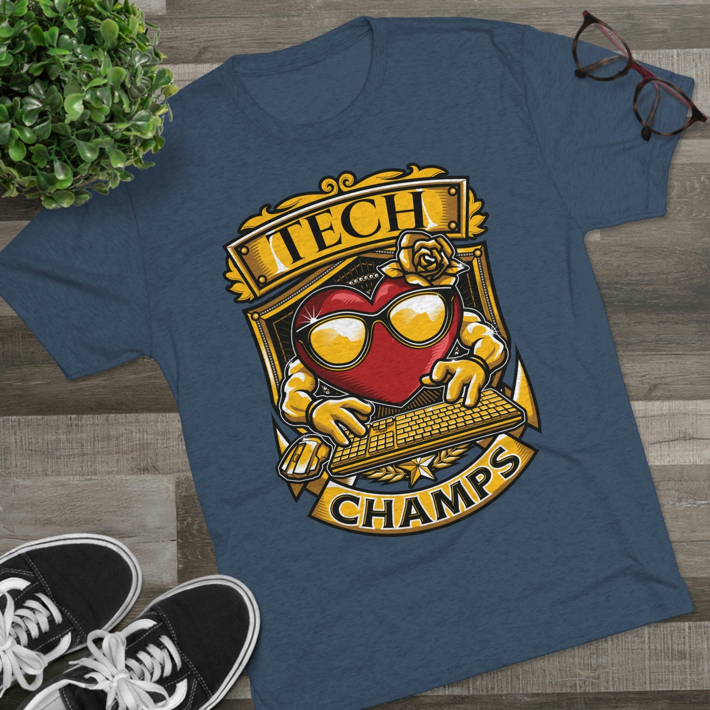 TECH CHAMPS - PREMIUM SOFT - Unisex Tri-Blend Crew Tee (Next Level 6010)