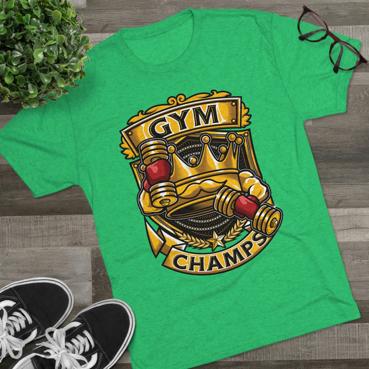 GYM CHAMPS - PREMIUM SOFT - Unisex Tri-Blend Crew Tee (Next Level 6010)