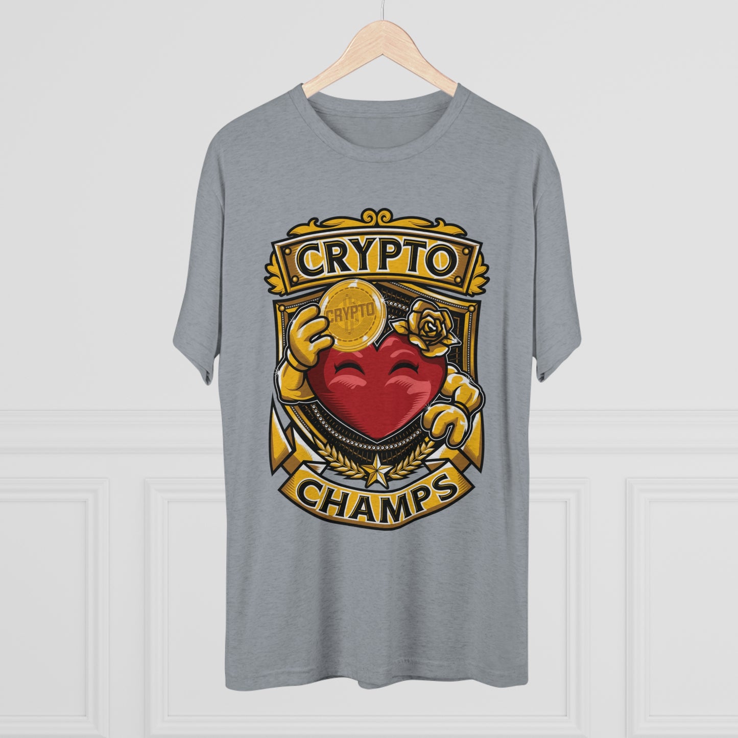 CRYPTO CHAMPS - PREMIUM SOFT - Unisex Tri-Blend Crew Tee (Next Level 6010)