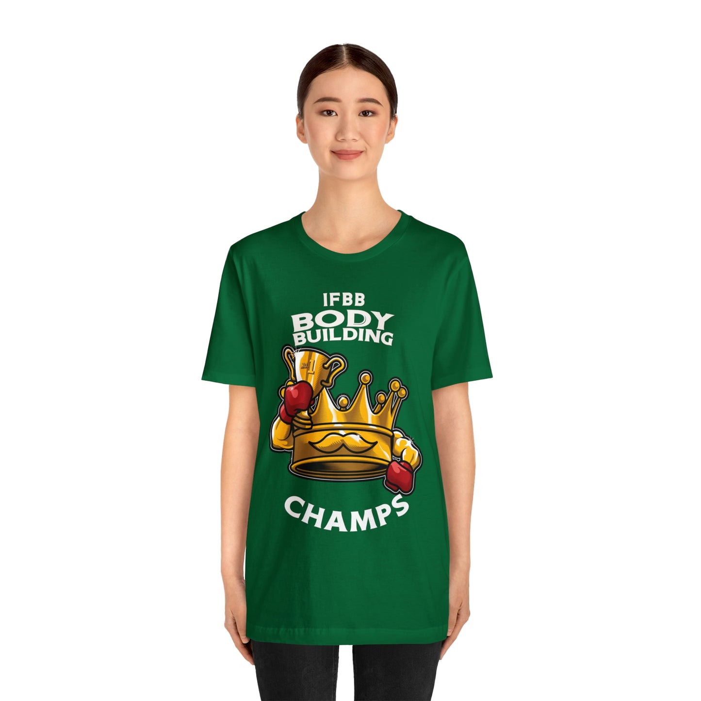 IFBB BODY BUILDING CHAMPS (v2) - Unisex Jersey Short Sleeve Tee (Bella+Canvas)