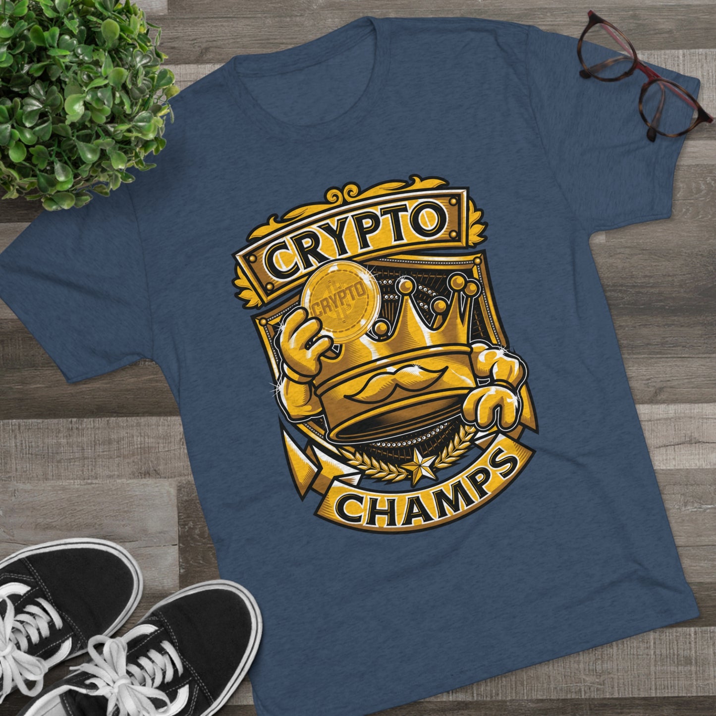 CRYPTO CHAMPS - PREMIUM SOFT - Unisex Tri-Blend Crew Tee (Next Level 6010)