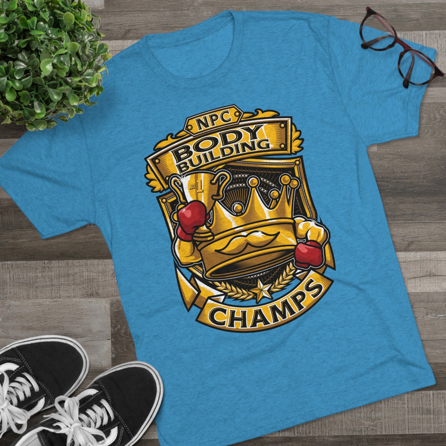 NPC BODY BUILDING CHAMPS - PREMIUM SOFT - Unisex Tri-Blend Crew Tee (Next Level 6010)
