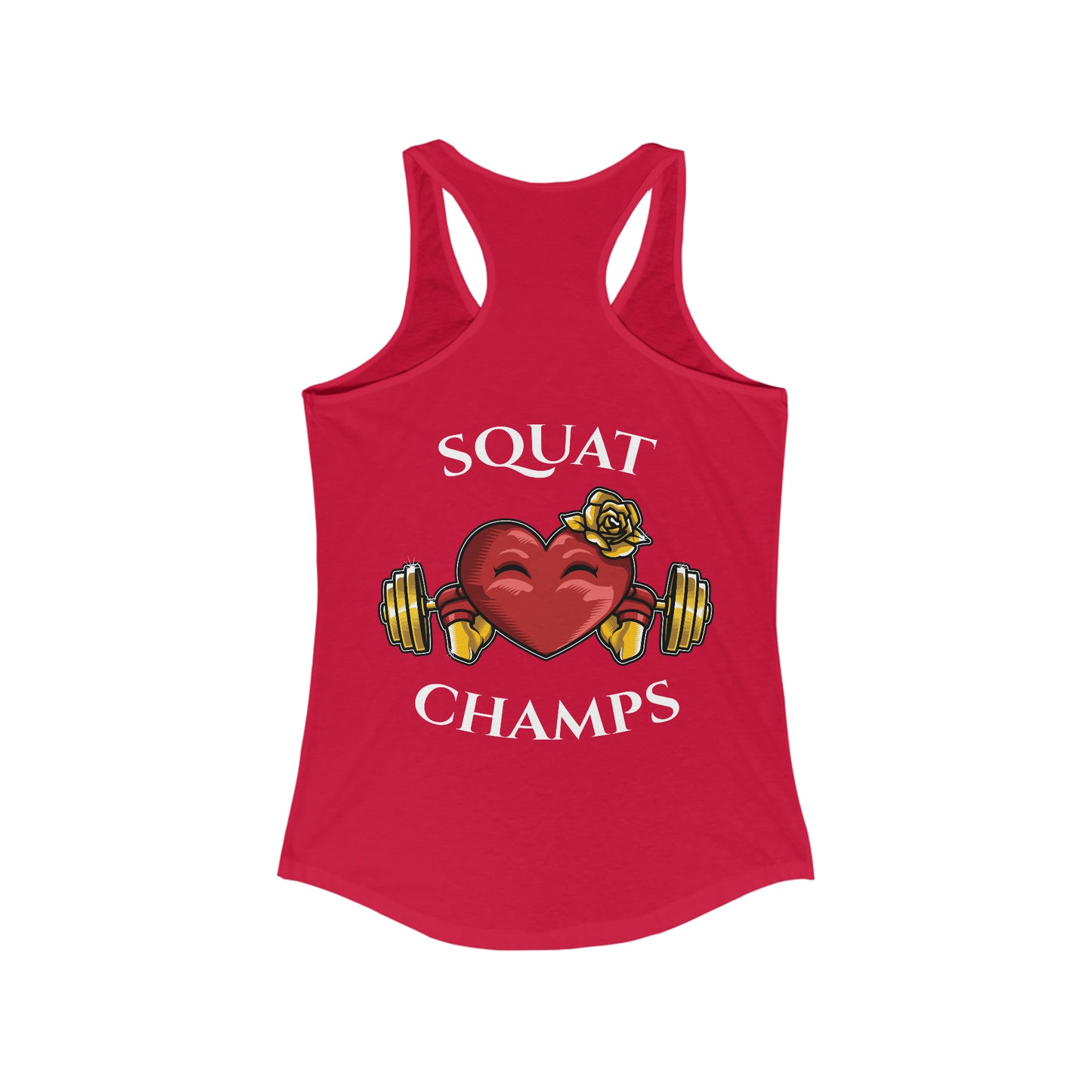 SQUAT CHAMPS (Back design) - Women's Ideal Racerback Tank