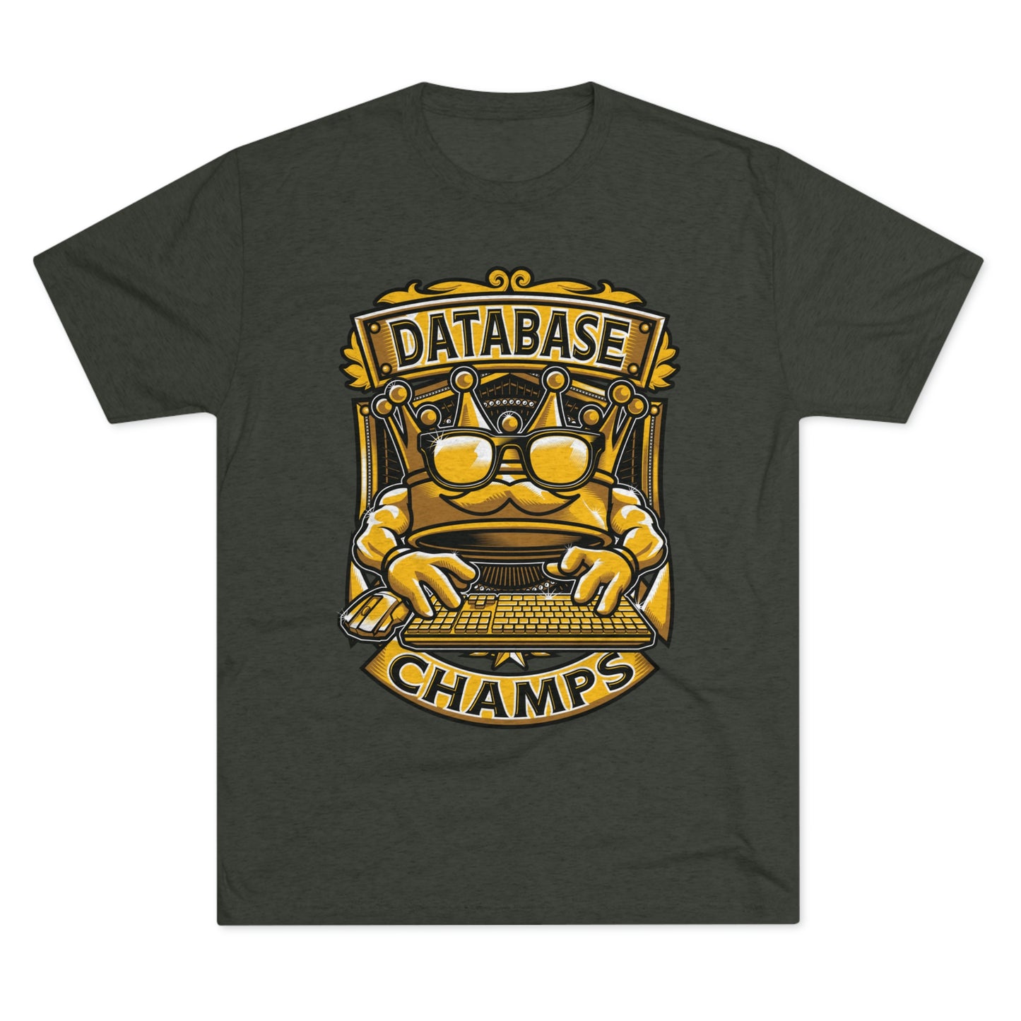 DATABASE CHAMPS (Men) - PREMIUM SOFT - Unisex Tri-Blend Crew Tee (Next Level 6010)