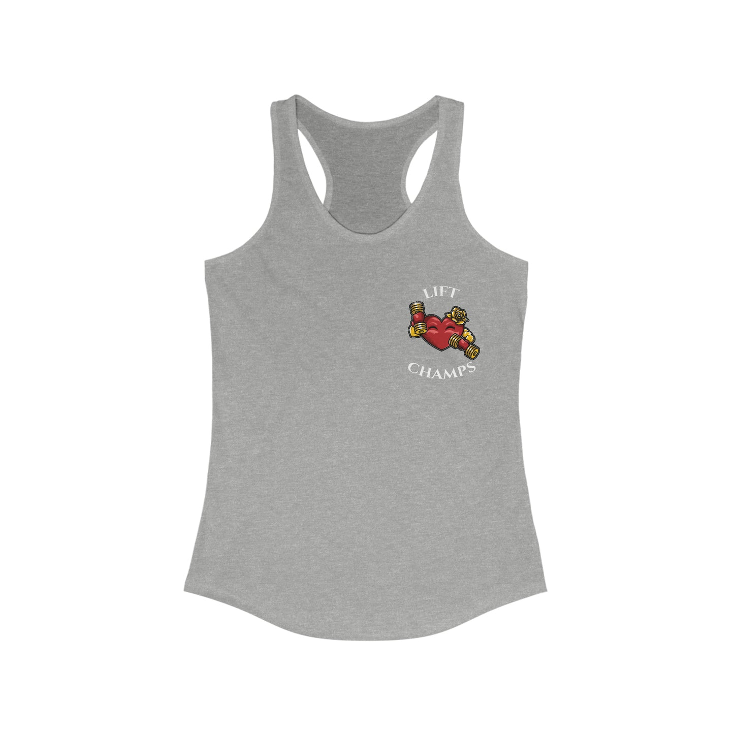LIFT CHAMPS (Small Logo) - Women's Ideal Racerback Tank