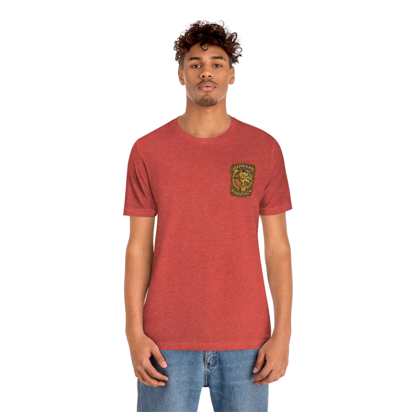 Dad Champs (Gold - Front & Back logo)! - Unisex Jersey Short Sleeve Tee (Bella+Canvas)