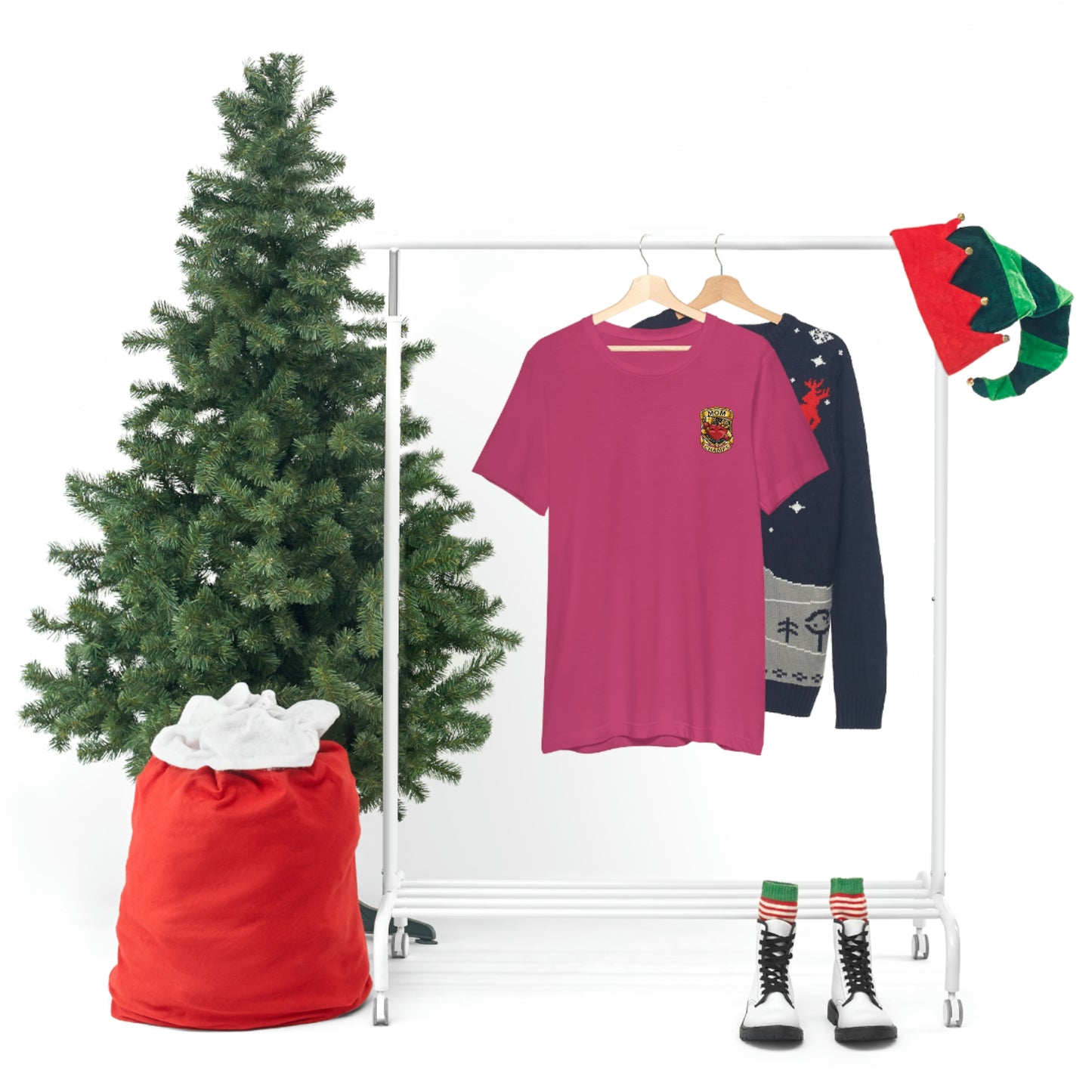 Mom Champs! (Small Front Logo) - Unisex Jersey Short Sleeve Tee - (Bella+Canva)