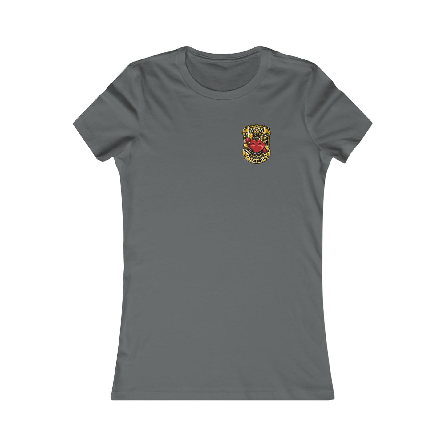 Mom Champs! (Small Front & Back Logo) - Women's Favorite Tee (Bella+Canvas)