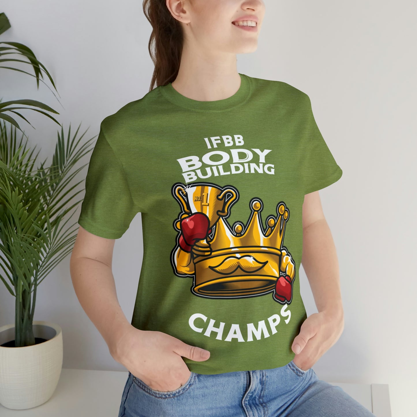 IFBB BODY BUILDING CHAMPS (v2) - Unisex Jersey Short Sleeve Tee (Bella+Canvas)
