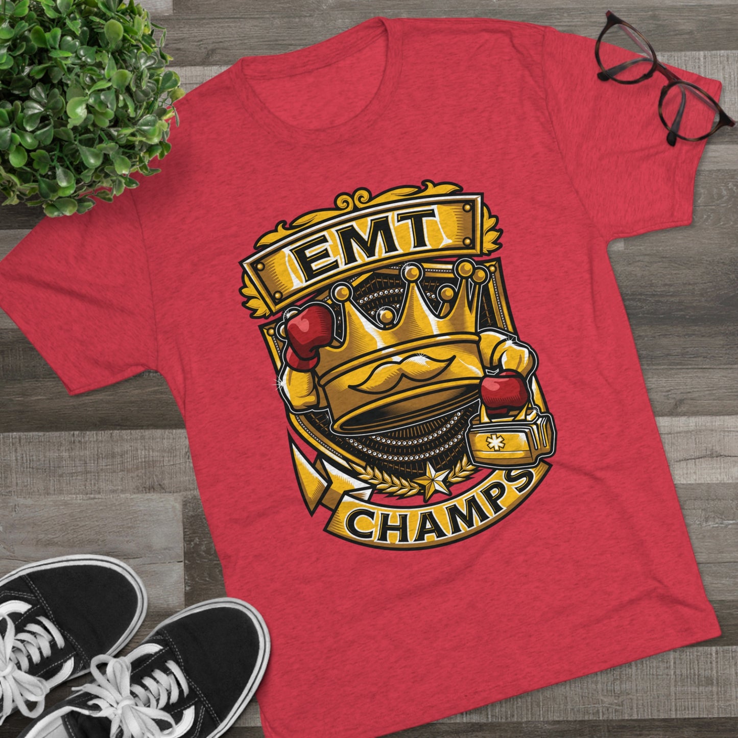 EMT CHAMPS - PREMIUM SOFT - Unisex Tri-Blend Crew Tee (Next Level 6010)