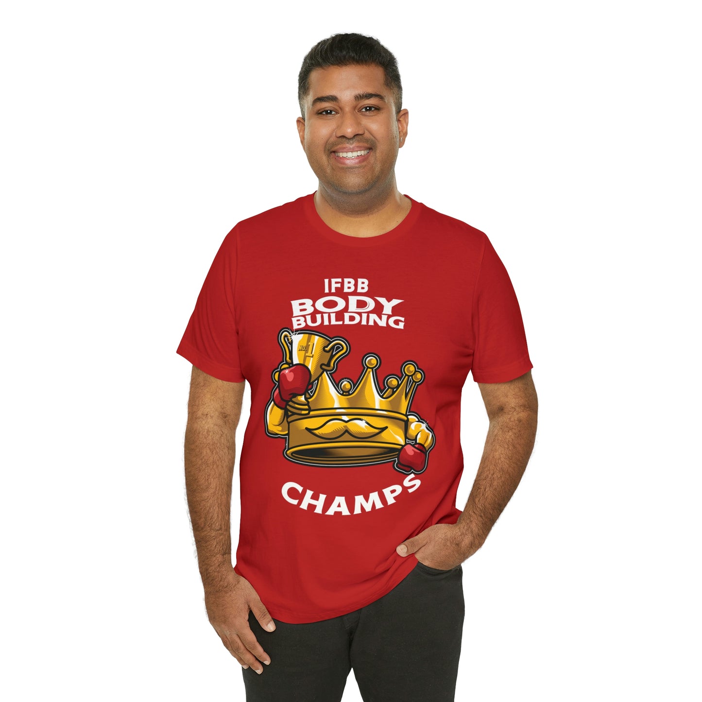 IFBB BODY BUILDING CHAMPS (v2) - Unisex Jersey Short Sleeve Tee (Bella+Canvas)