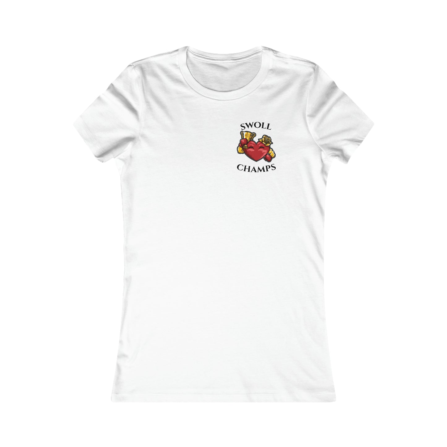 SWOLL CHAMPS! (Small Front Logo) - Women's Favorite Tee (Bella+Canvas)