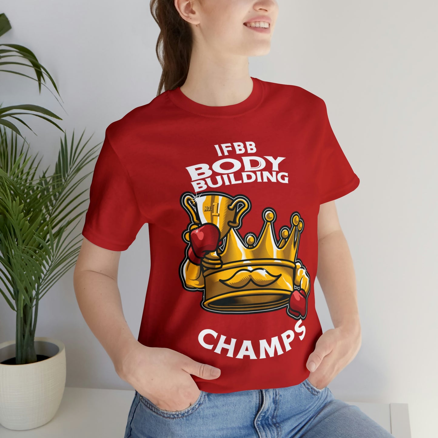 IFBB BODY BUILDING CHAMPS (v2) - Unisex Jersey Short Sleeve Tee (Bella+Canvas)
