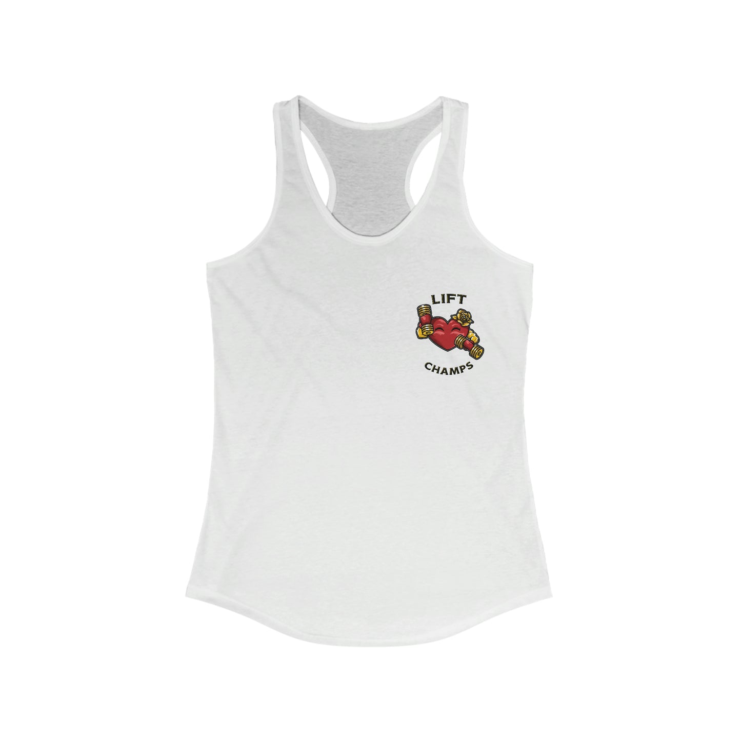 LIFT CHAMPS (Small Logo) - Women's Ideal Racerback Tank