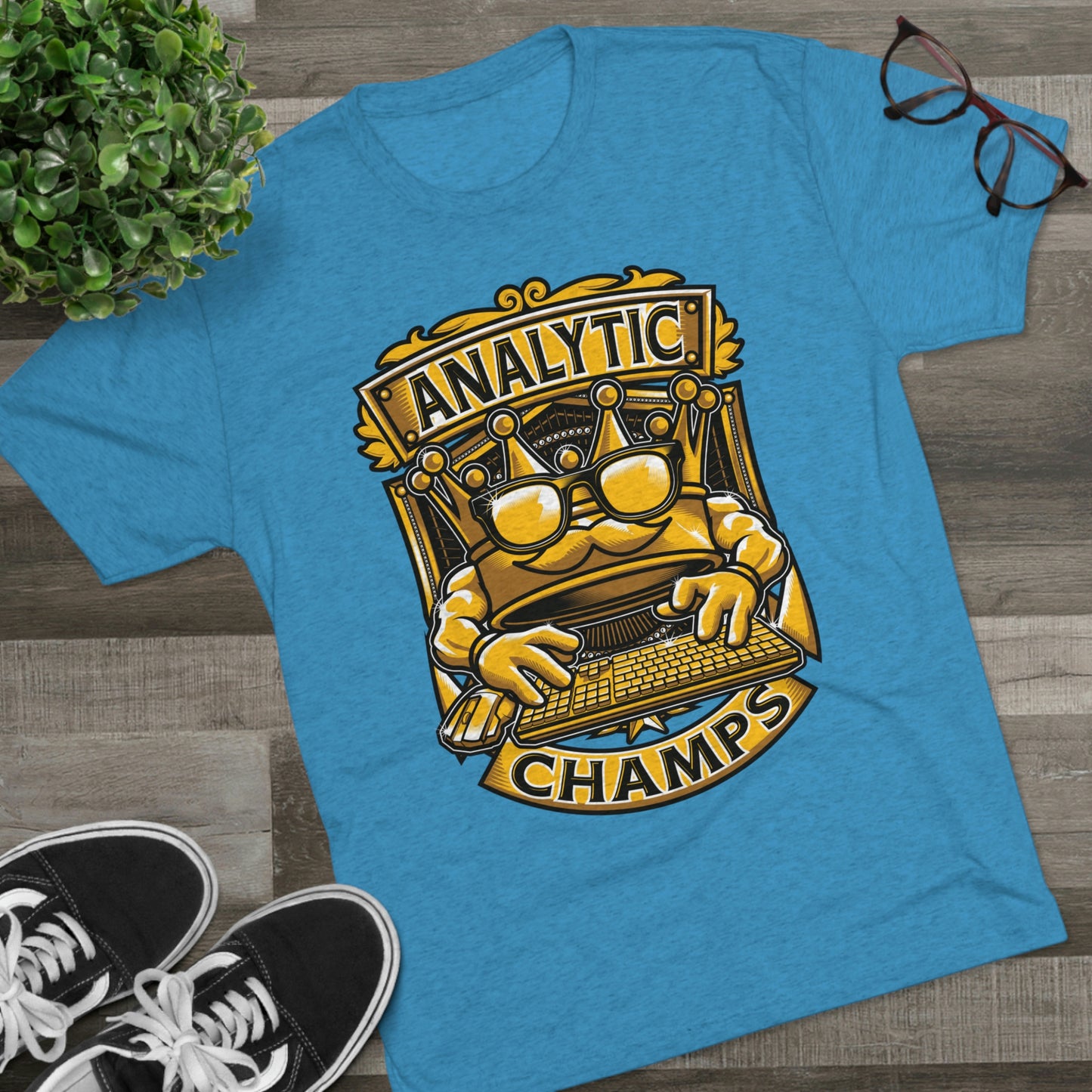 ANALYTICS CHAMPS (Men) - PREMIUM SOFT - Unisex Tri-Blend Crew Tee (Next Level 6010)