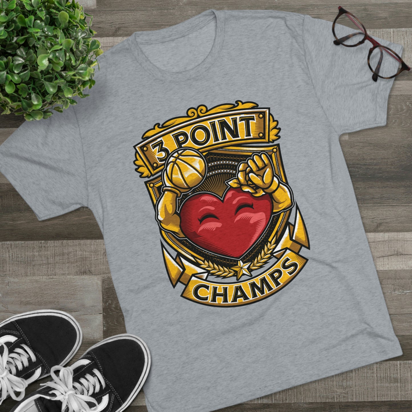 3 POINT CHAMPS - PREMIUM SOFT - Unisex Tri-Blend Crew Tee (Next Level 6010)