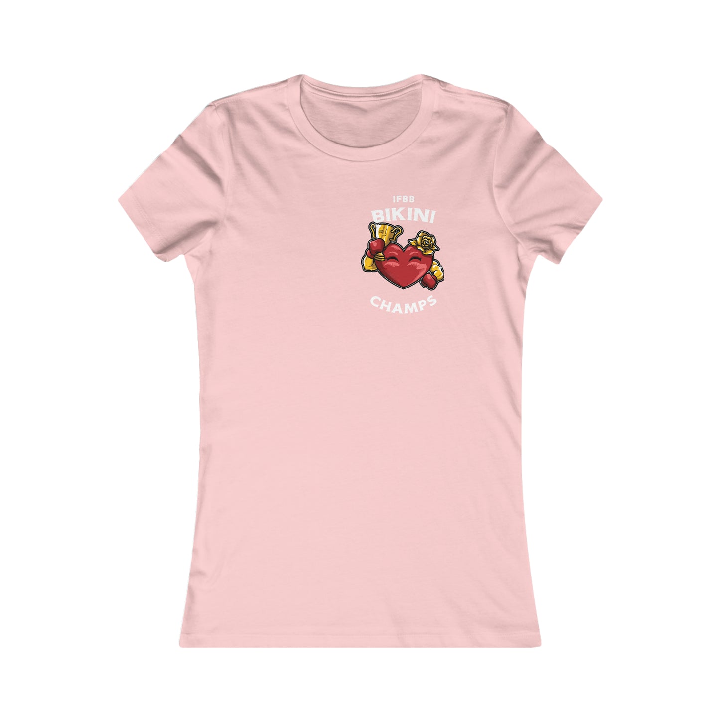 IFBB BIKINI CHAMPS (Small Front Logo) - Women's Favorite Tee (Bella+Canvas)