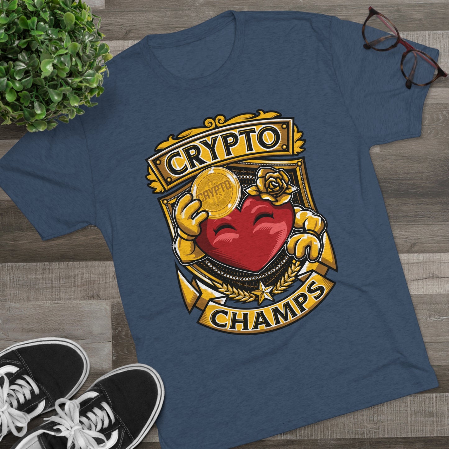 CRYPTO CHAMPS - PREMIUM SOFT - Unisex Tri-Blend Crew Tee (Next Level 6010)