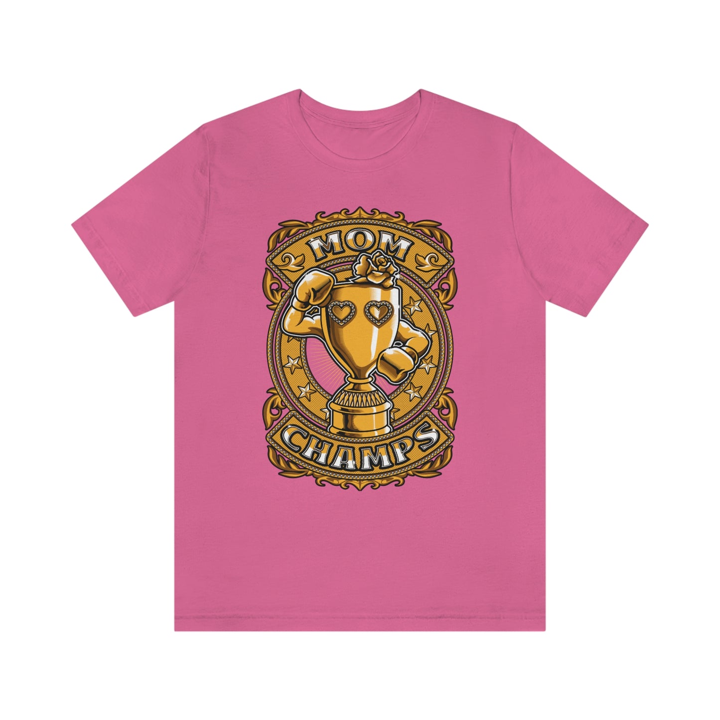 Mom Champs (Gold)! Unisex Jersey Short Sleeve Tee (Bella+Canvas)