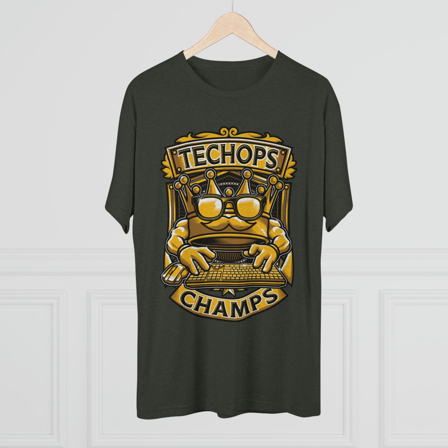 TECHOPS CHAMPS (Men) - PREMIUM SOFT - Unisex Tri-Blend Crew Tee (Next Level 6010)