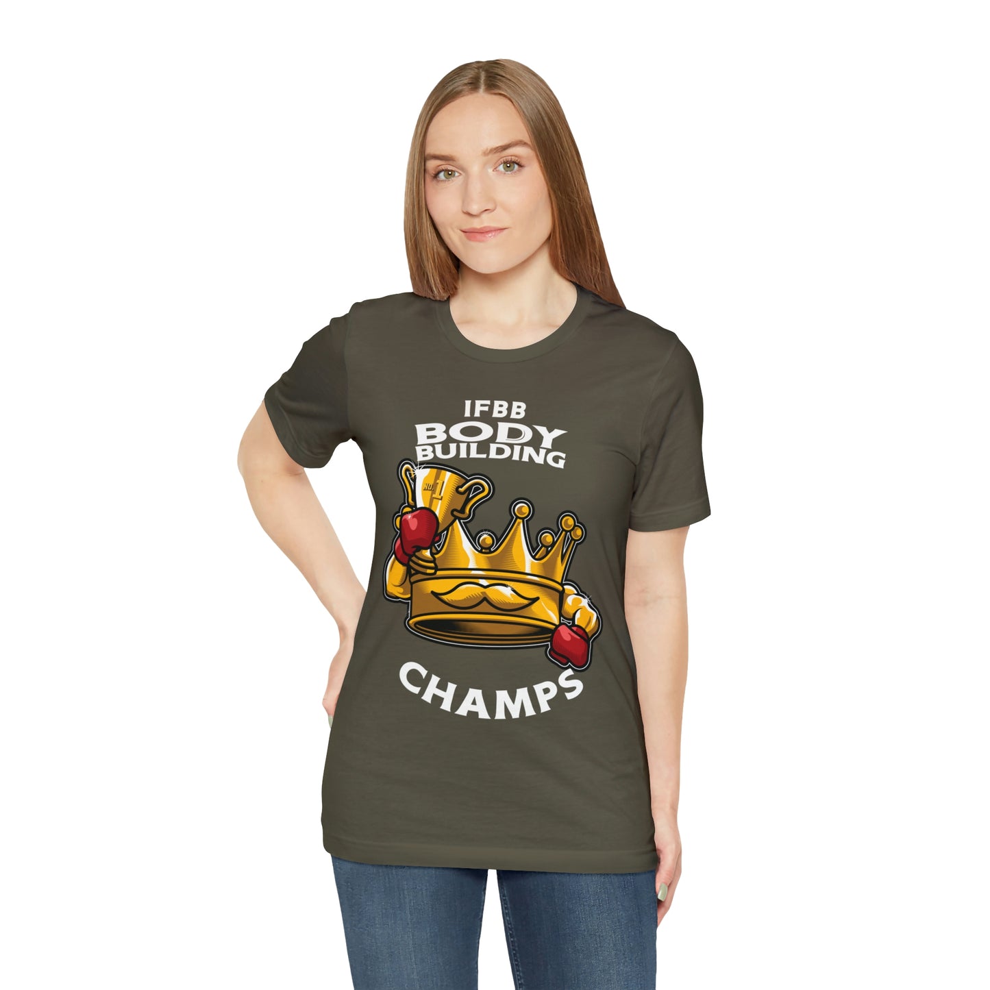 IFBB BODY BUILDING CHAMPS (v2) - Unisex Jersey Short Sleeve Tee (Bella+Canvas)