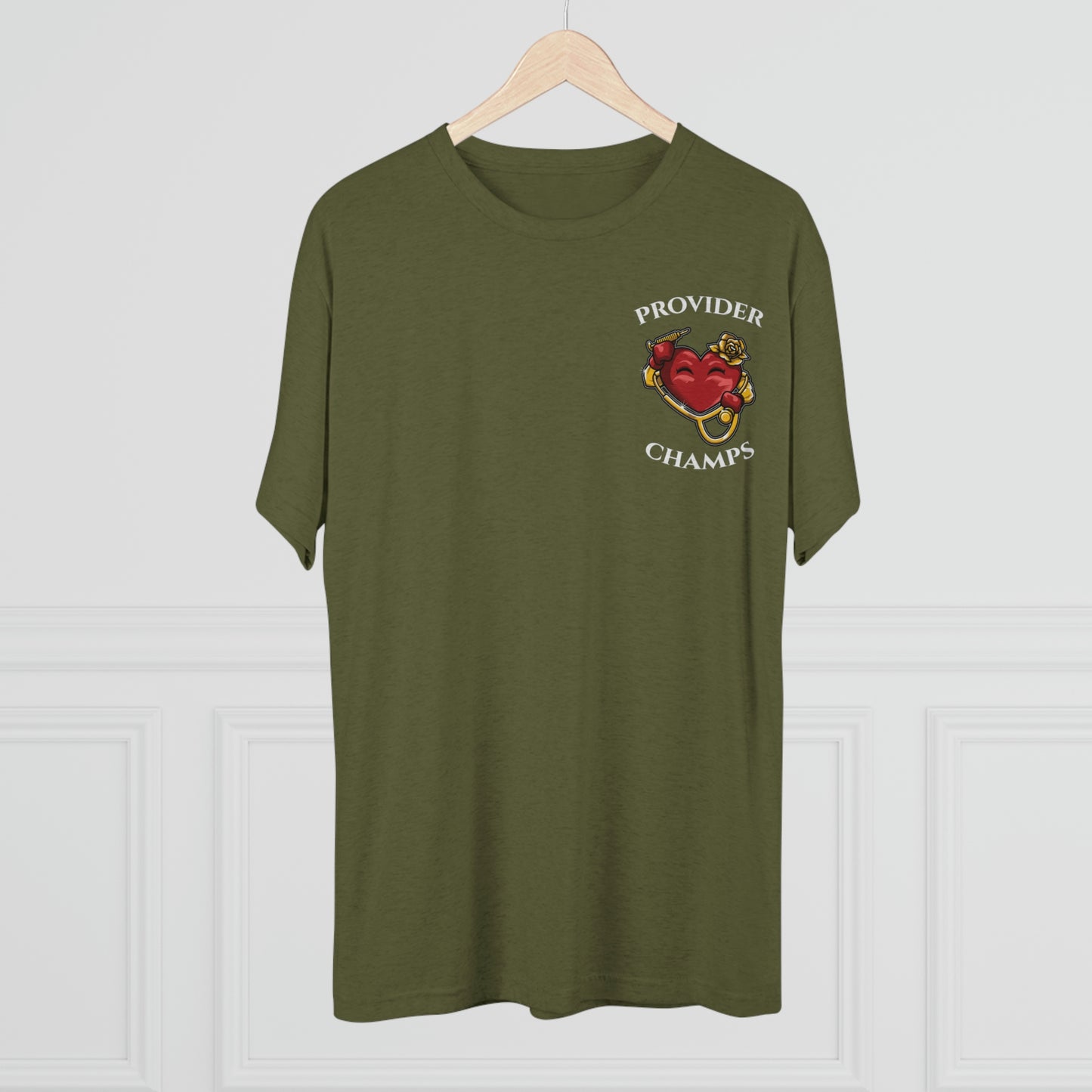 PROVIDER CHAMPS (Small Logo) - PREMIUM SOFT - Unisex Tri-Blend Crew Tee (Next Level 6010)