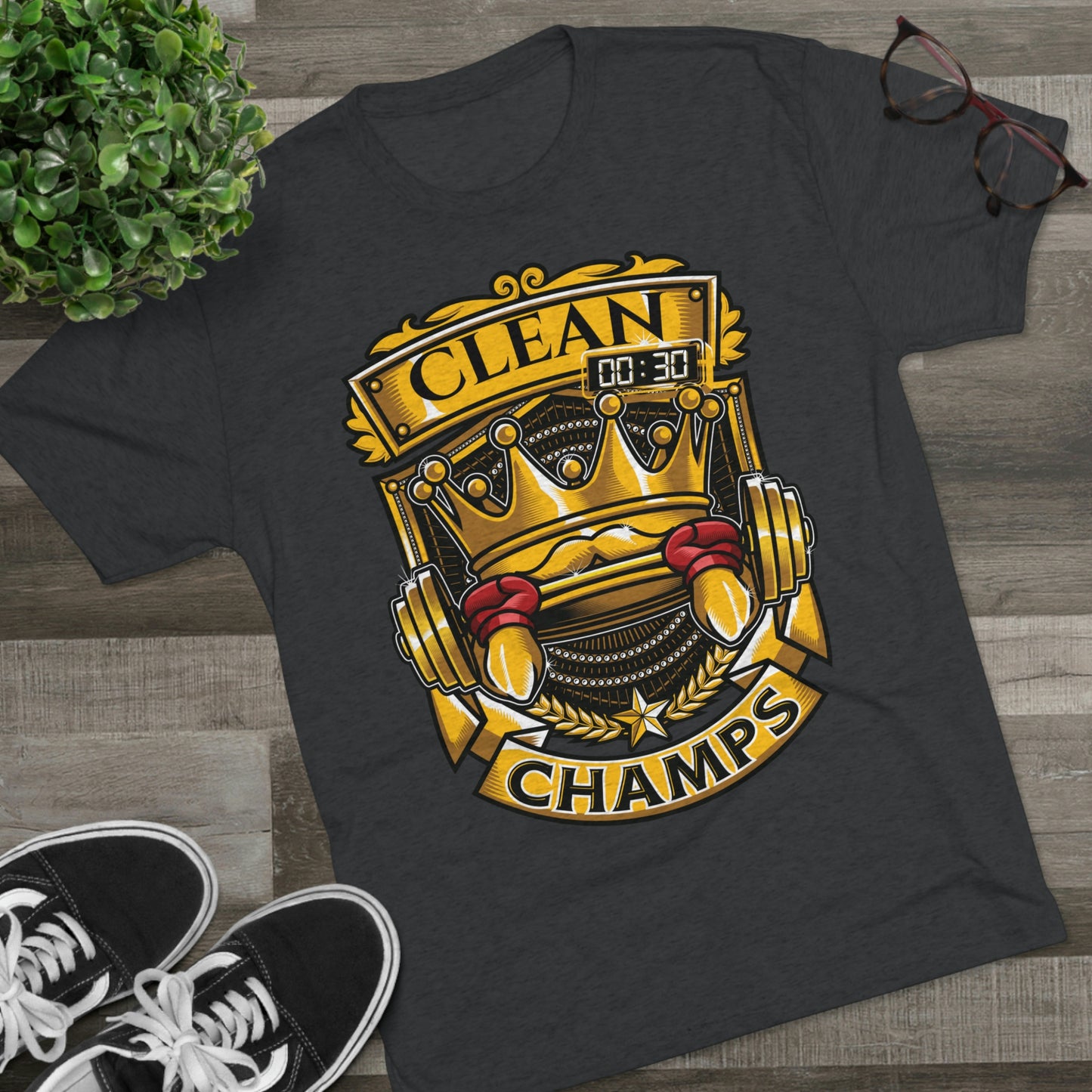 CLEAN CHAMPS - PREMIUM SOFT - Unisex Tri-Blend Crew Tee (Next Level 6010)