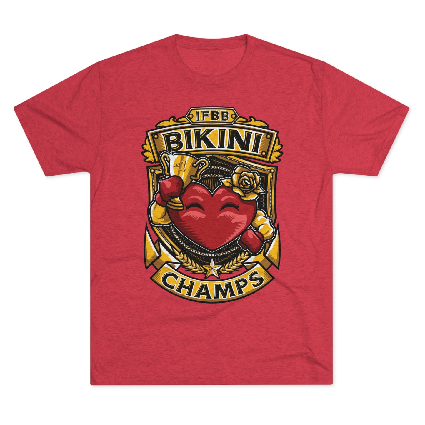 IFBB BIKINI CHAMPS - PREMIUM SOFT - Unisex Tri-Blend Crew Tee (Next Level 6010)