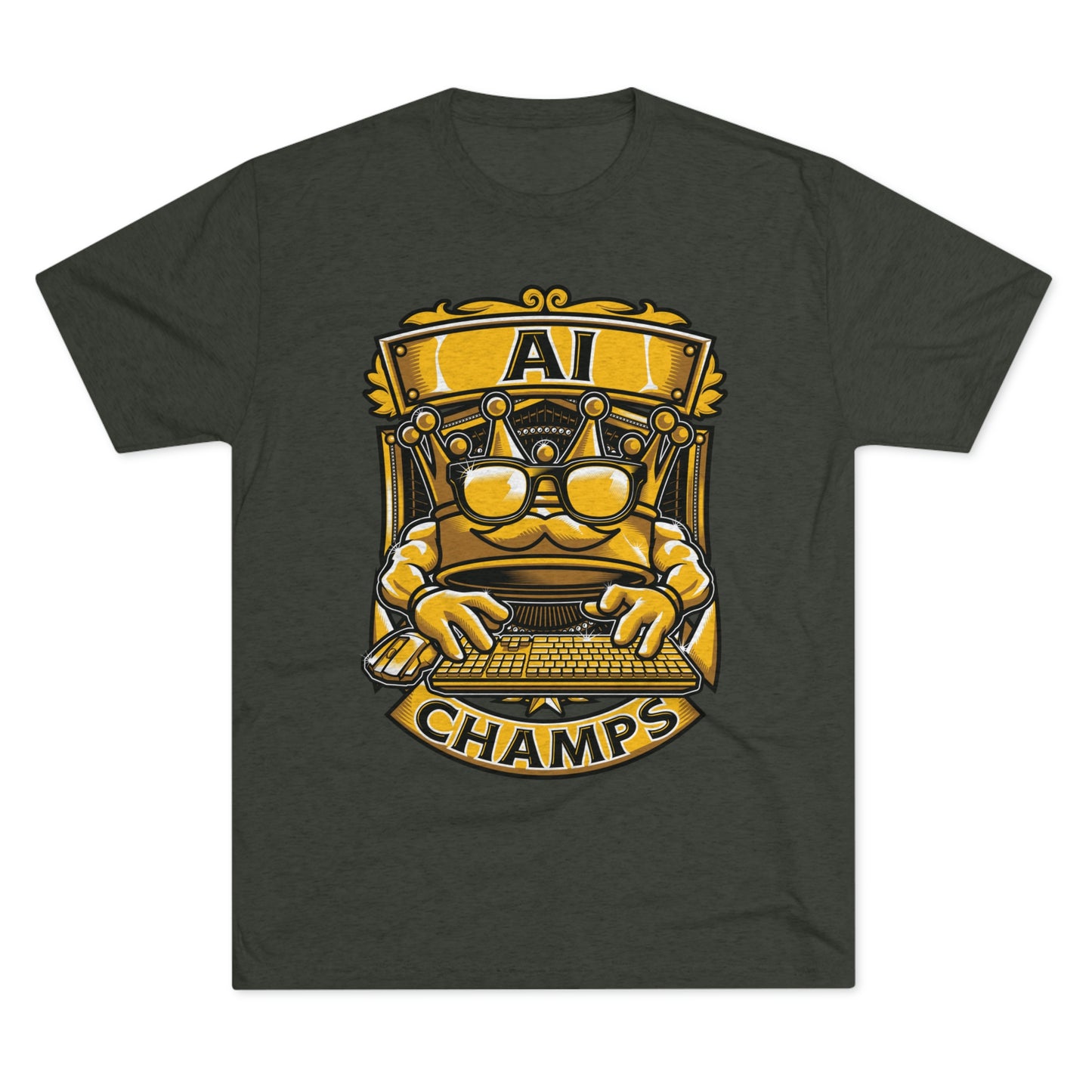 AI CHAMPS (Men) - PREMIUM SOFT - Unisex Tri-Blend Crew Tee (Next Level 6010)