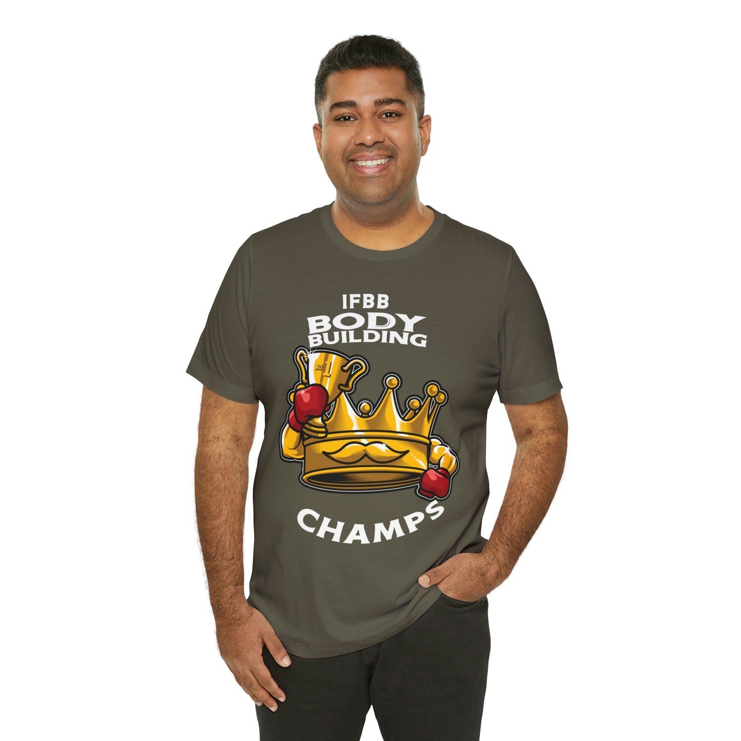 IFBB BODY BUILDING CHAMPS (v2) - Unisex Jersey Short Sleeve Tee (Bella+Canvas)