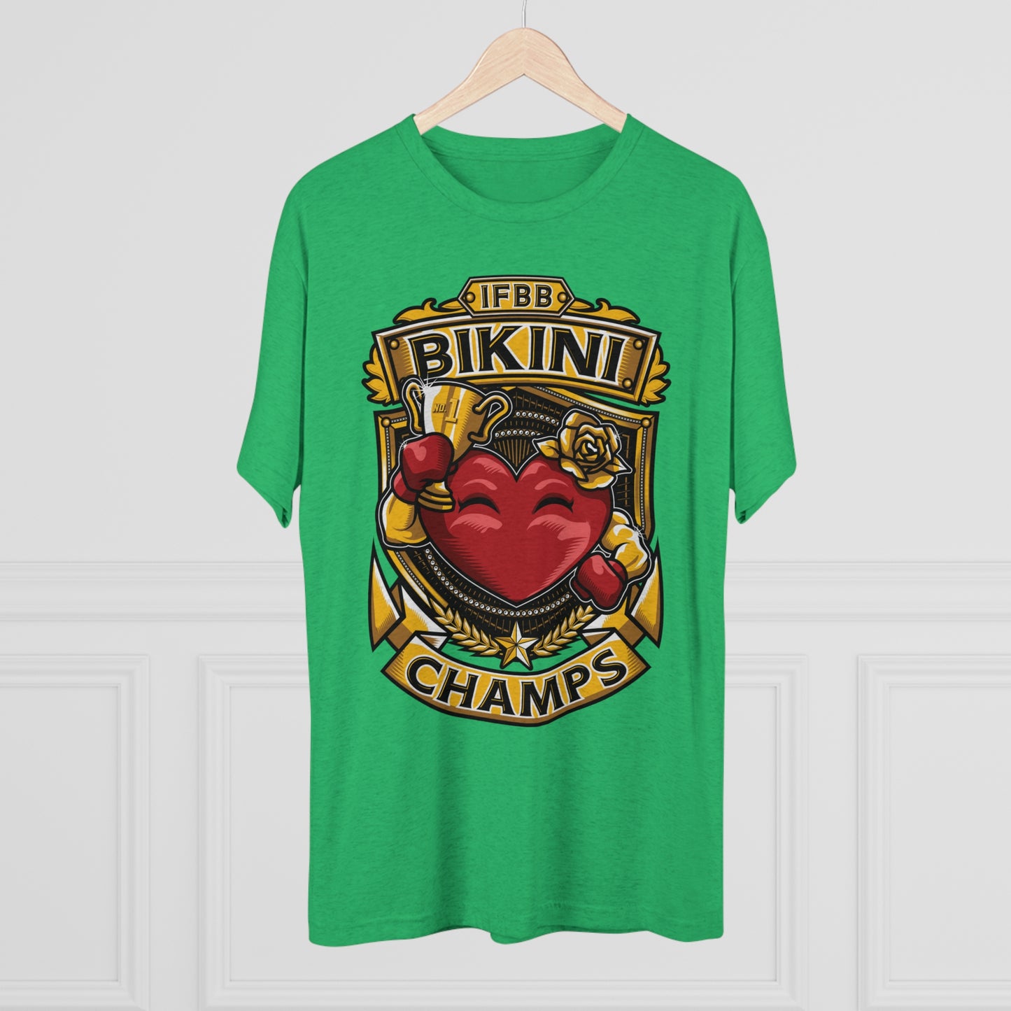 IFBB BIKINI CHAMPS - PREMIUM SOFT - Unisex Tri-Blend Crew Tee (Next Level 6010)