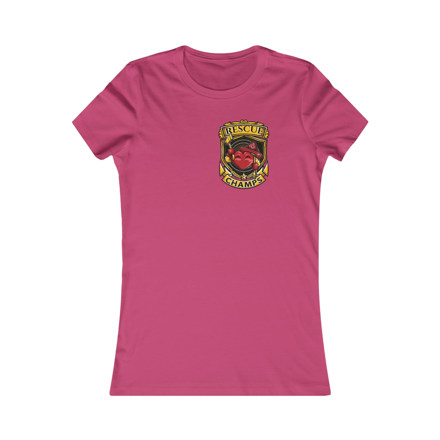 RESCUE CHAMPS! (Small Front Logo) - Women's Favorite Tee (Bella+Canvas)